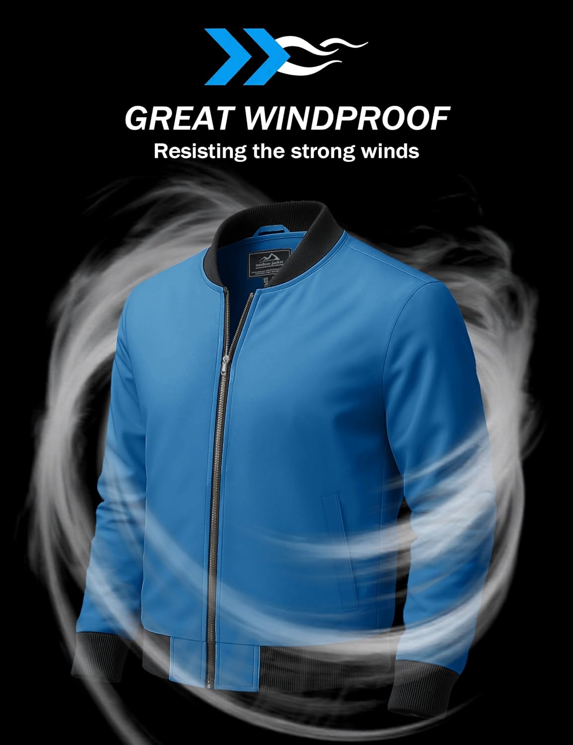 MAGCOMSEN Men's Bomber Jacket Lightweight Full Zip Windbreaker Jackets