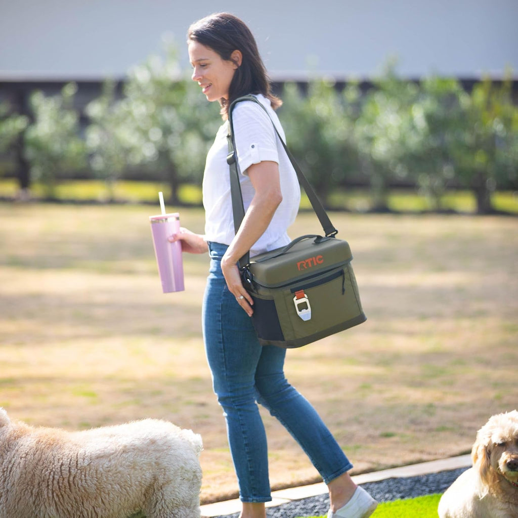 RTIC Everyday Cooler, Soft Sided Portable Insulated Cooling for Lunch, Beach, Drink, Beverage, Travel, Camping, Picnic, for Men and Women