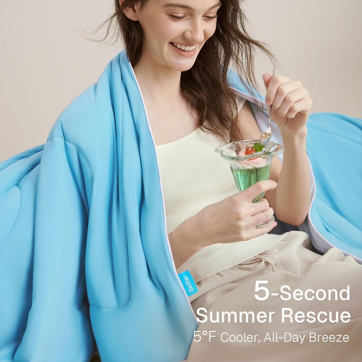 Bedtter Cooling Throw Blanket Lightweight with Carry Bag