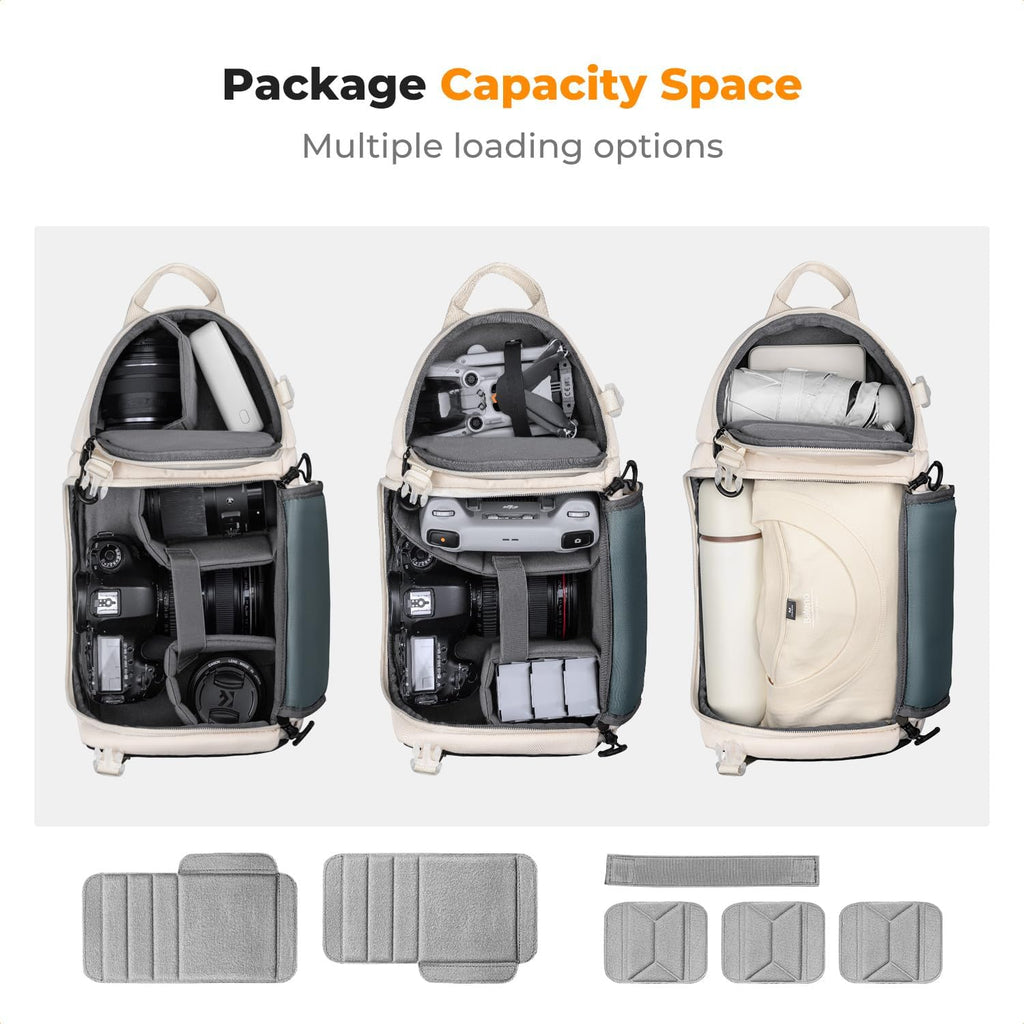 K&F CONCEPT Camera Sling Bag, Compact Crossbody Backpack, 10L