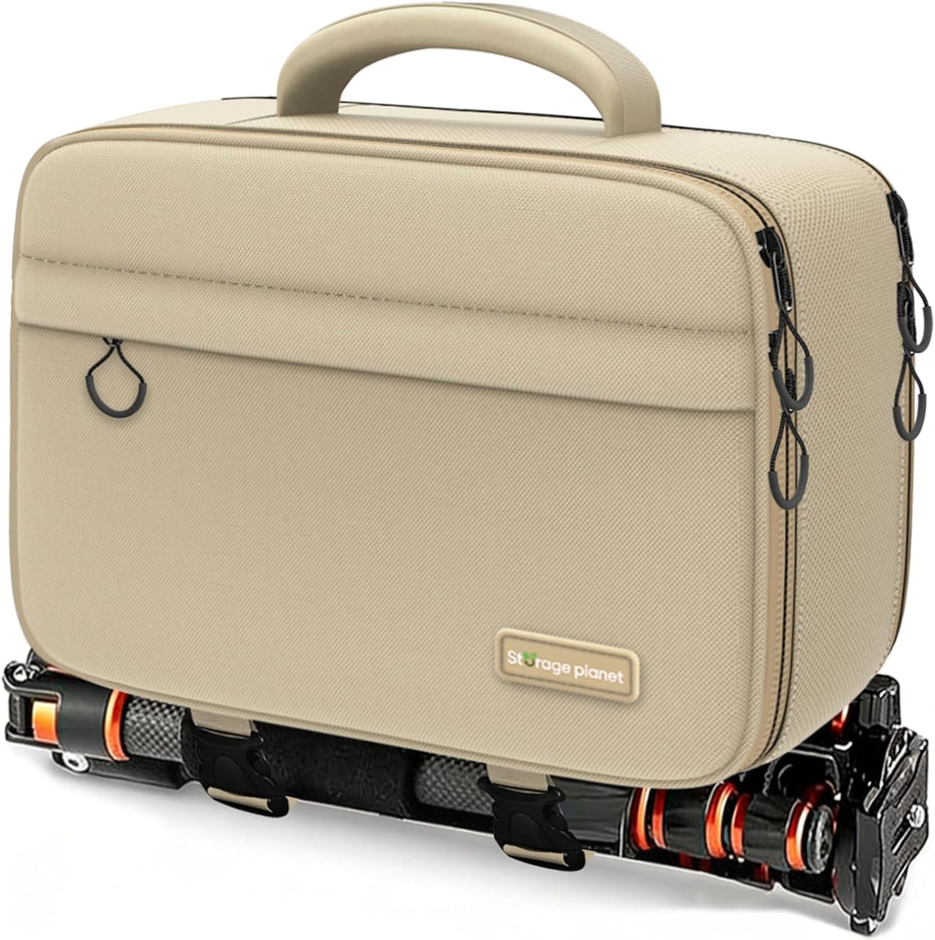 Camera Bag for Canon/Sony/Nikon DSLR SLR Camera and Multiple Lens(Beige)