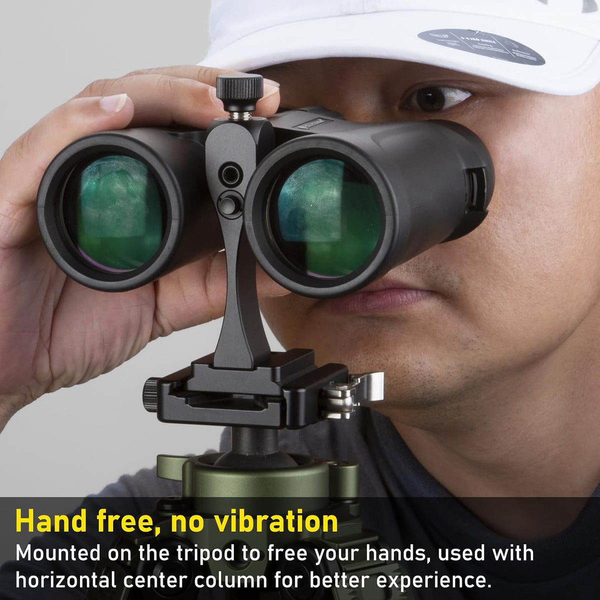 Binocular Tripod Adapter | Quick Release, 1/4"-20 Thread & Arca-Dovetail, CNC Aluminum, Anti-Drop, Fits Most Binoculars