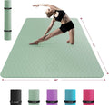 HAPBEAR Extra Large Yoga Mat - 72"x48"x6mm (1/4 inch), Non-Slip, Durable, Thick Wide Exercise Mat for Home Workouts, Yoga, Pilates, Stretching and Cardio Workouts