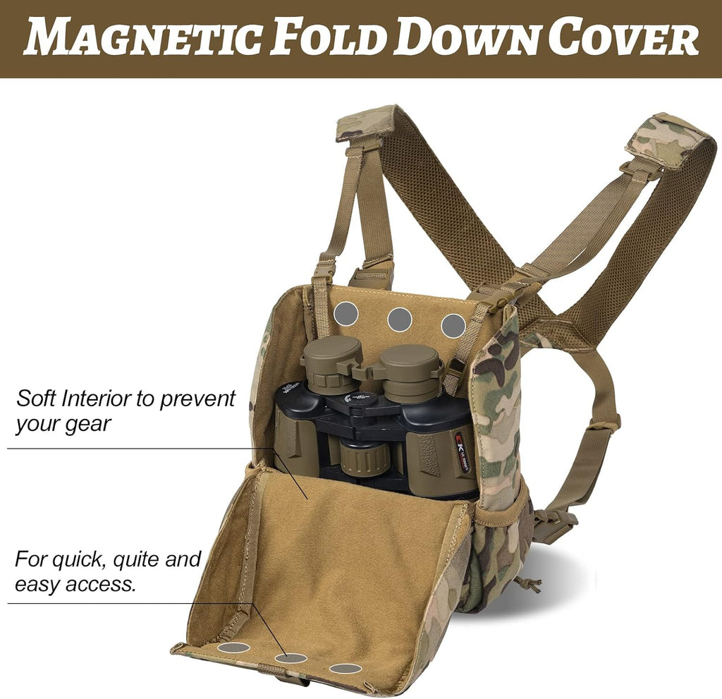 VISMIX Binocular Harness with Rain Cover for Hunting Hiking Shooting