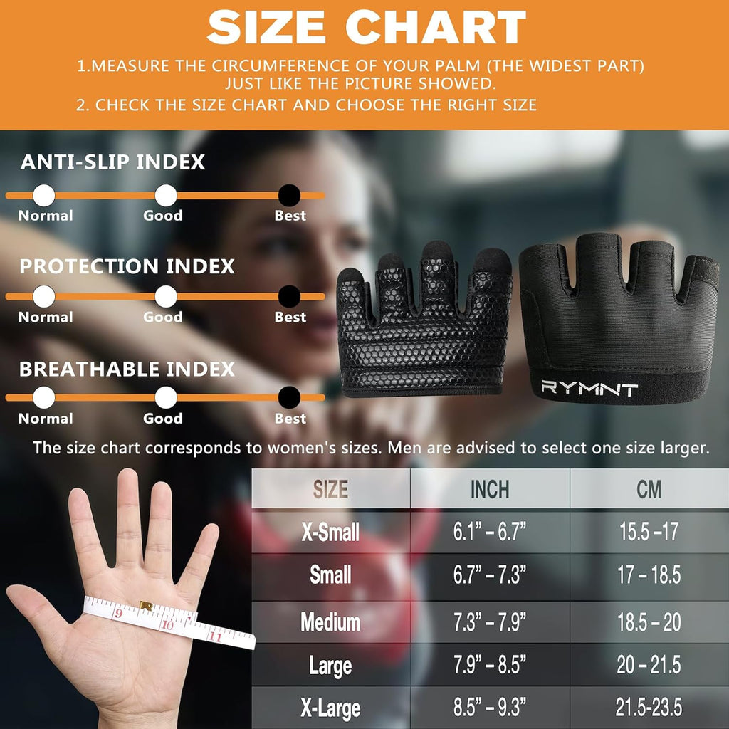 Minimal Workout Gloves for Women Men, Micro Fingerless Gym Gloves Grip Pads