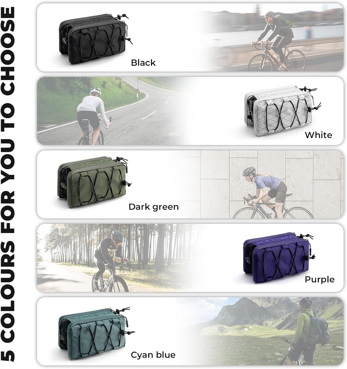 ROCKBROS Bike Bag 1L Dual-Purpose Top Tube Cycling Bag