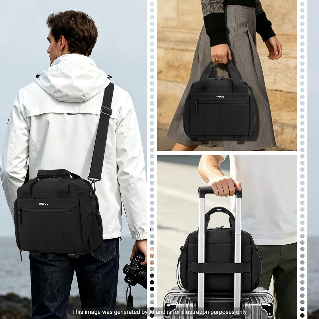 MOSISO Camera Bag, Photography Shoulder Bag Padded Camera Case, Black
