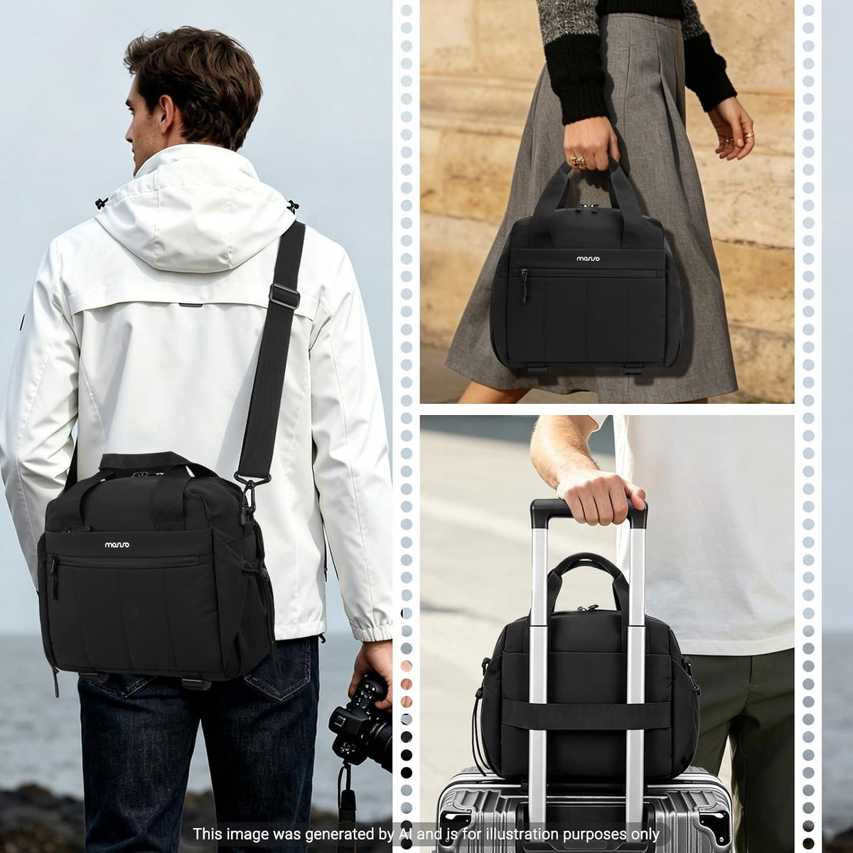 MOSISO Camera Bag, Photography Shoulder Bag Padded Camera Case, Black