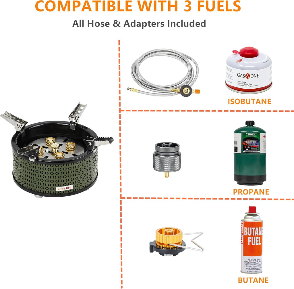 Portable Camping Gas Stove with Storage
