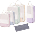 Narwey Compression Packing Cubes for Travel, Cute Luggage Organizer Bags