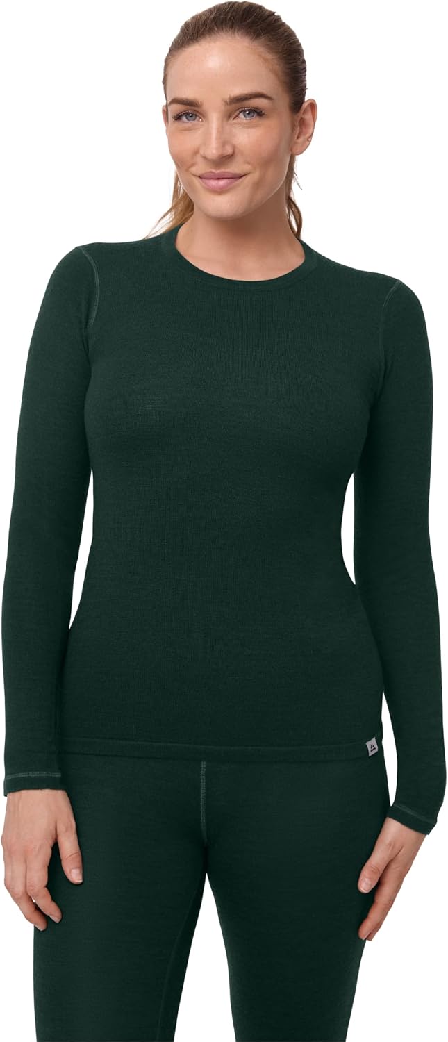 DANISH ENDURANCE Merino Wool Long Sleeve Shirt for Women, Base Layer