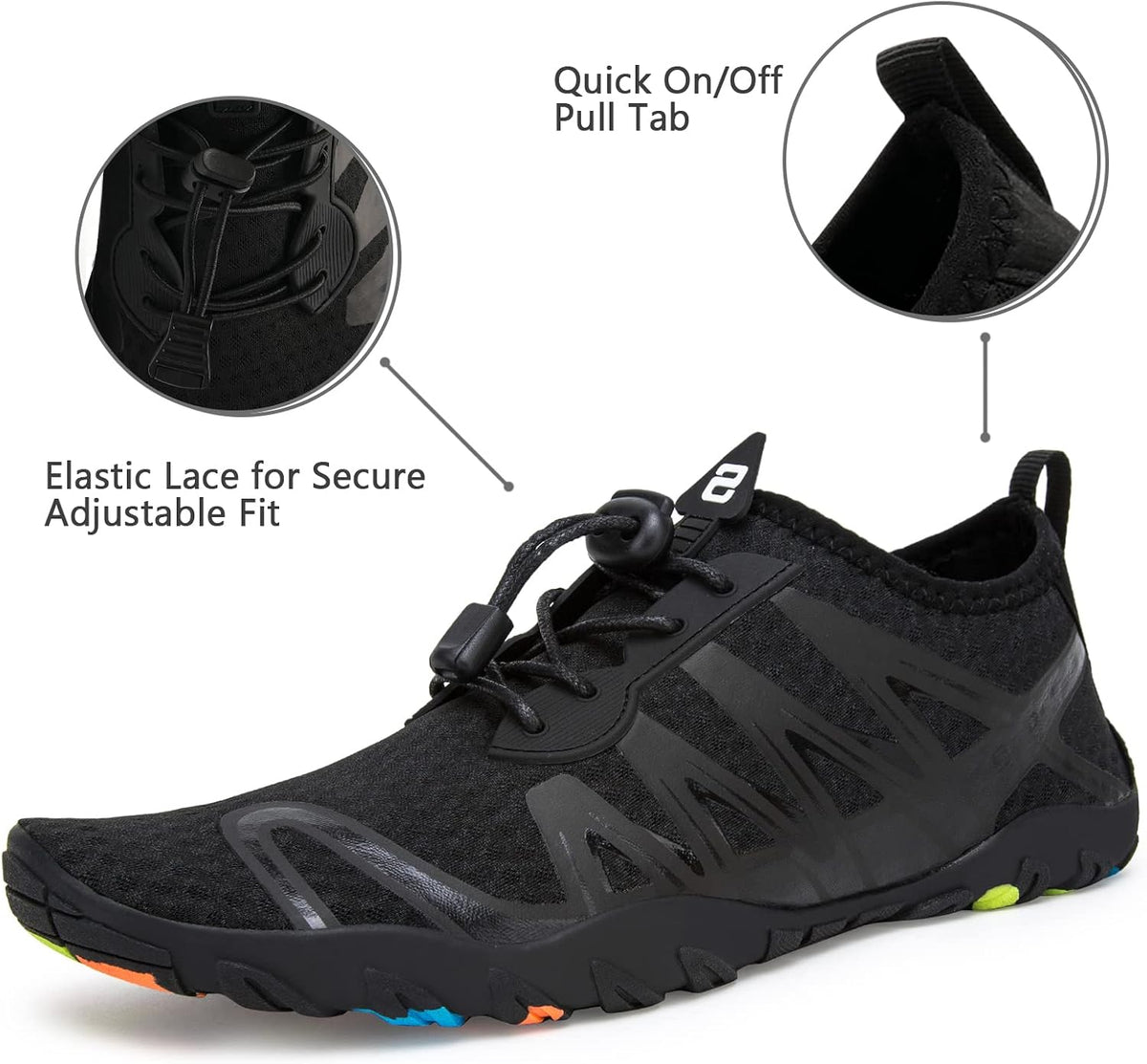 WateLves Water Shoes Mens Womens Barefoot Beach Swim Shoes Quick-Dry Aqua Socks Pool Shoes for Surf Yoga Water Aerobics
