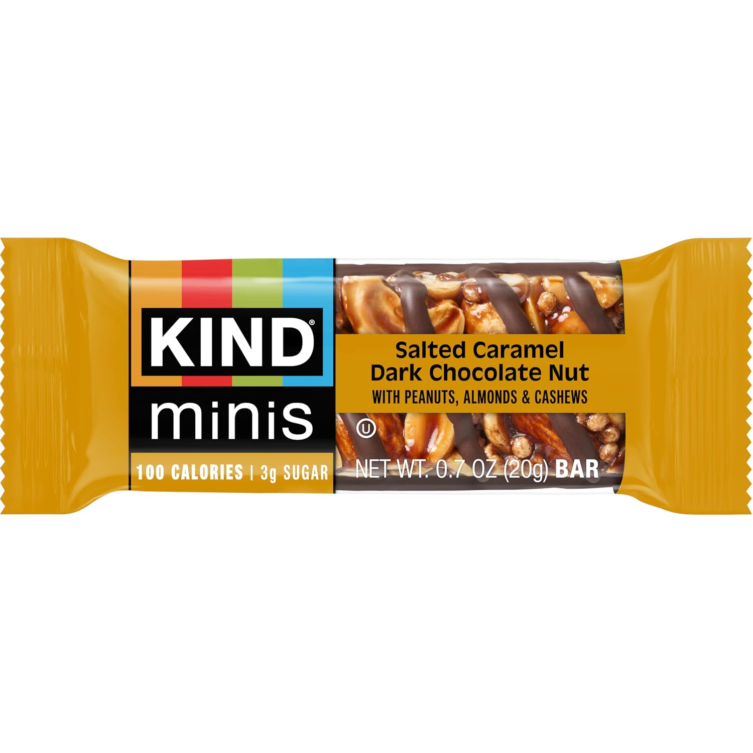 KIND Mini Snack Bars Variety Pack, Gluten Free, Low Sugar, Low Calorie Snacks, Dark Chocolate Nuts & Sea Salt, Caramel Almond & Sea Salt, Dark Chocolate Cherry Cashew, 80 Count