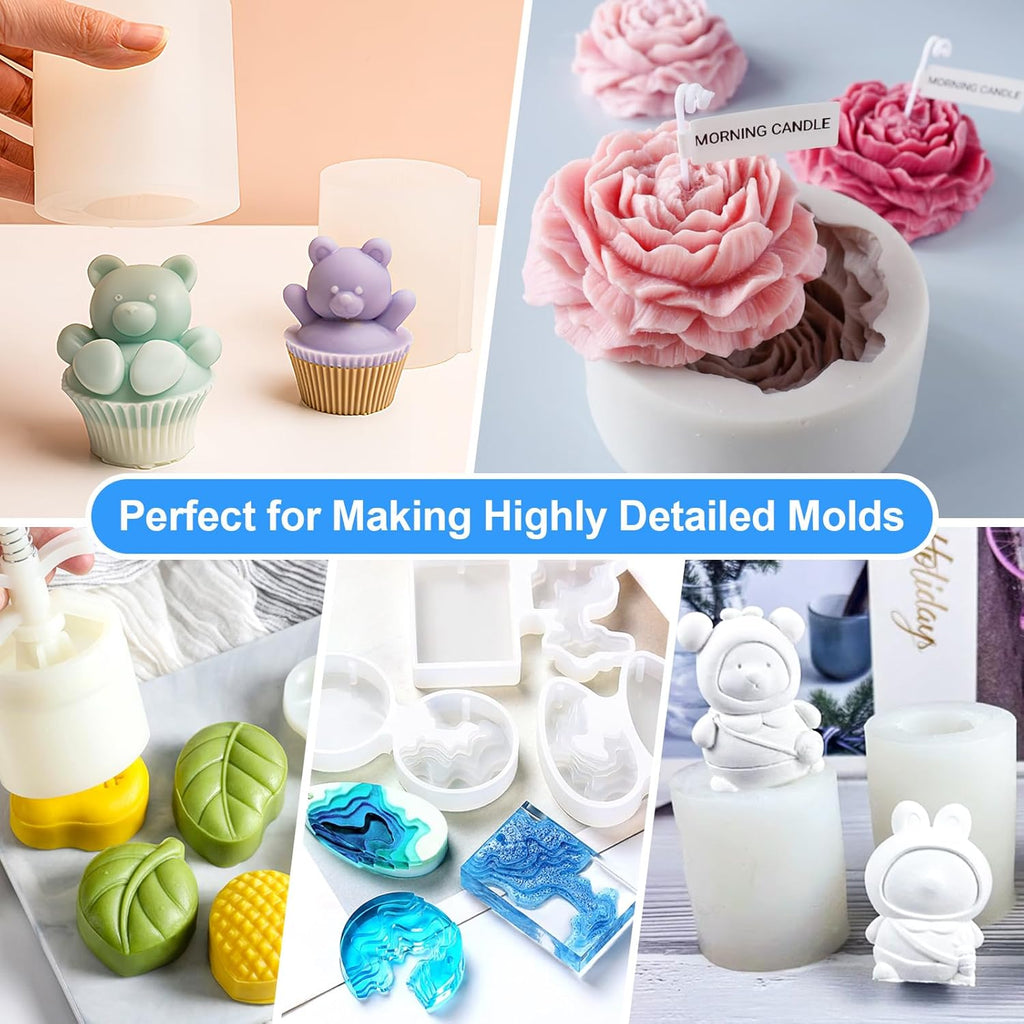 Silicone Mold Making Kit - 210oz Total 20A Liquid Silicone Rubber