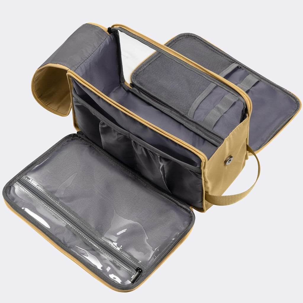 THKFISH Fishing Soft Plastic Bait Storage, Water-Resistant Extra-Large Clear Sleeves Tackle Bait Bag Storage For Lure Hooks, Sinkers & Fishing Accessories(Black)
