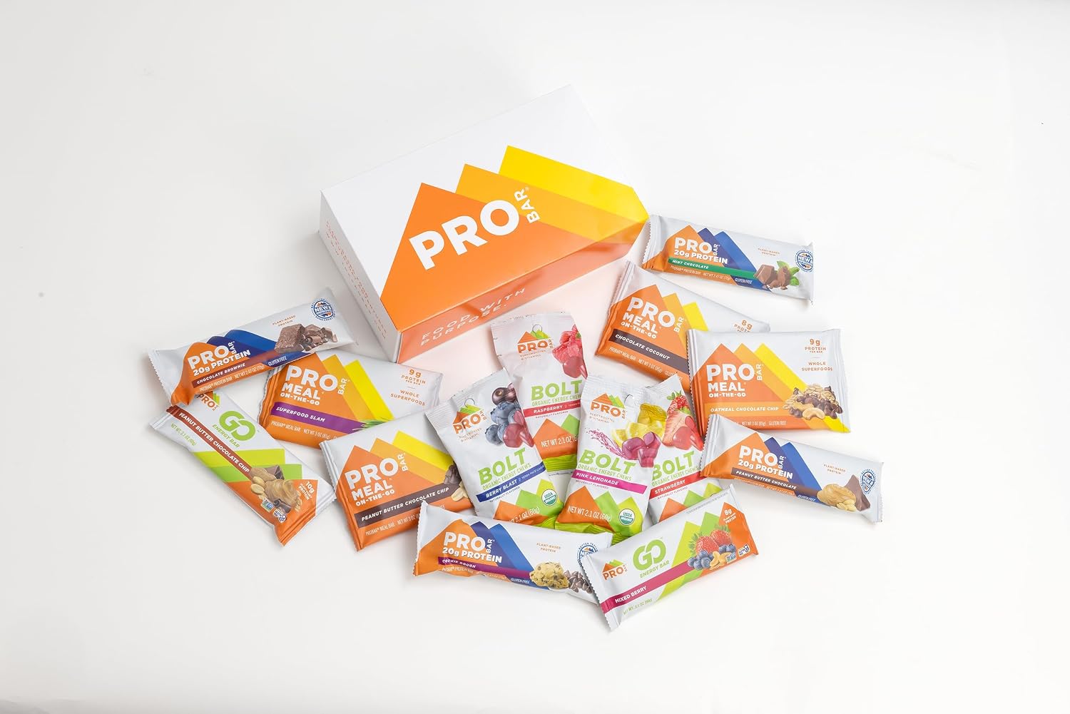 PROBAR Starter Pack Variety Box – Meal Replacement Bars, Protein Bars, Energy Chews & Energy Bars, Plant Based & Gluten Free Snack Variety for Energy, Recovery & Everyday Fuel, Flavors May Vary, 14 Count