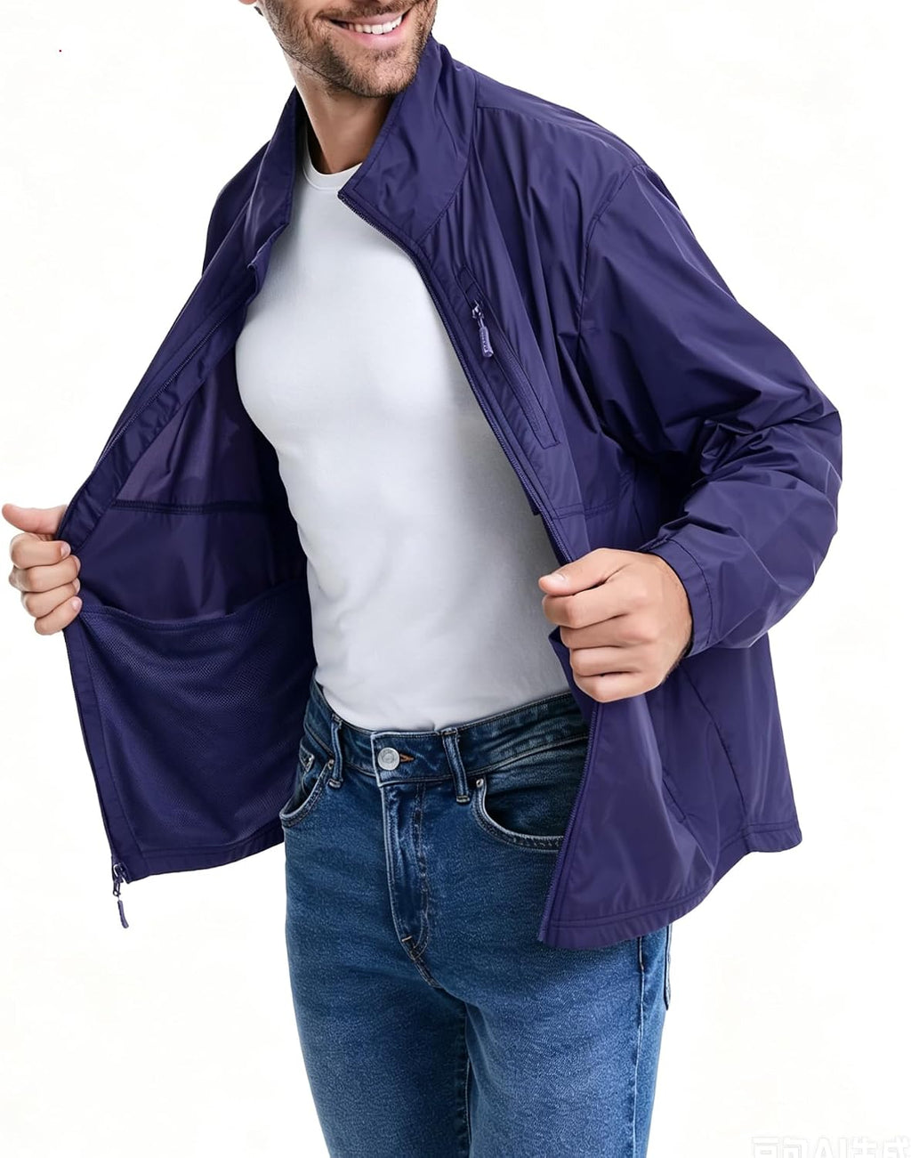 TRAILSIDE SUPPLY CO. Mens Windbreaker Jackets Lightweight Packable Jacket