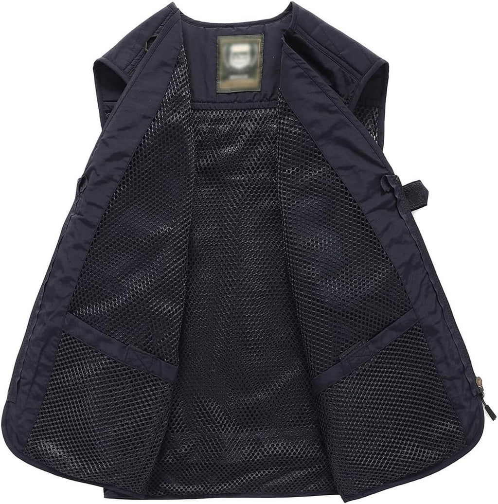 Hbufnha Outdoor Fishing Hunting Vest Multi Pockets Work Cargo Jacket