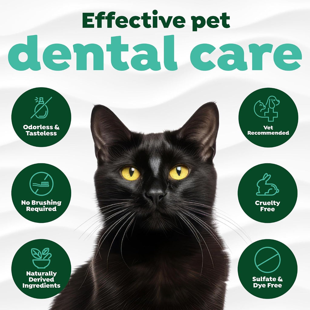 TropiClean Fresh Breath Water Additive for Cats, Cat Breath Freshener, 16oz