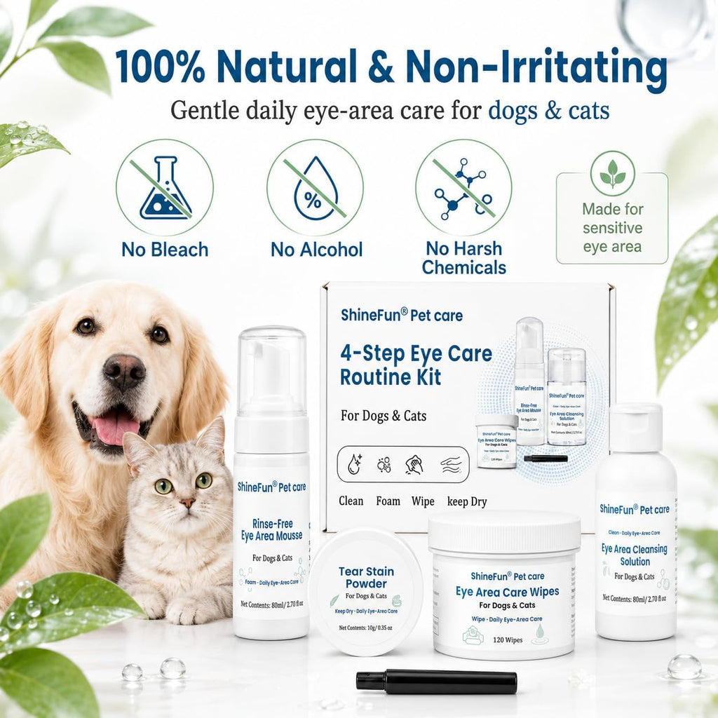 4-Step Dog & Cat Eye Care Routine Kit & Tear Stain Remover