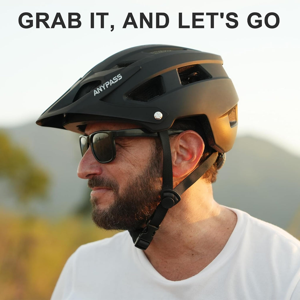 Mountain Bike Helmet Adult Men Women - Ultra Comfort, Super Lightweight Bicycle Helmets, MTB Cycling Gear Biking Accessories with Adjustable Fit & Removable Sun Visor