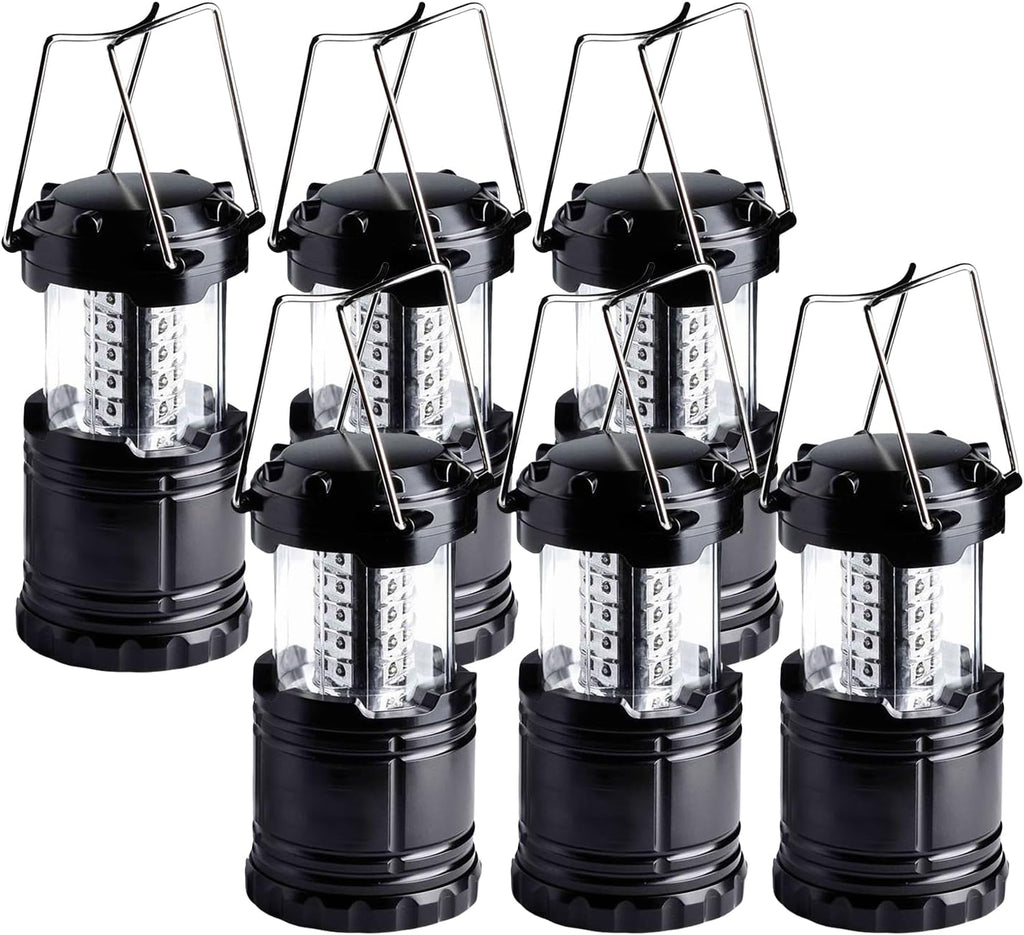 KPKJOO Lantern Collapsible Camping Light, Battery Operated Lanterns LED Super Bright for Power Outages Indoor Emergency Outdoor Camping Hiking Kit (6, COB)