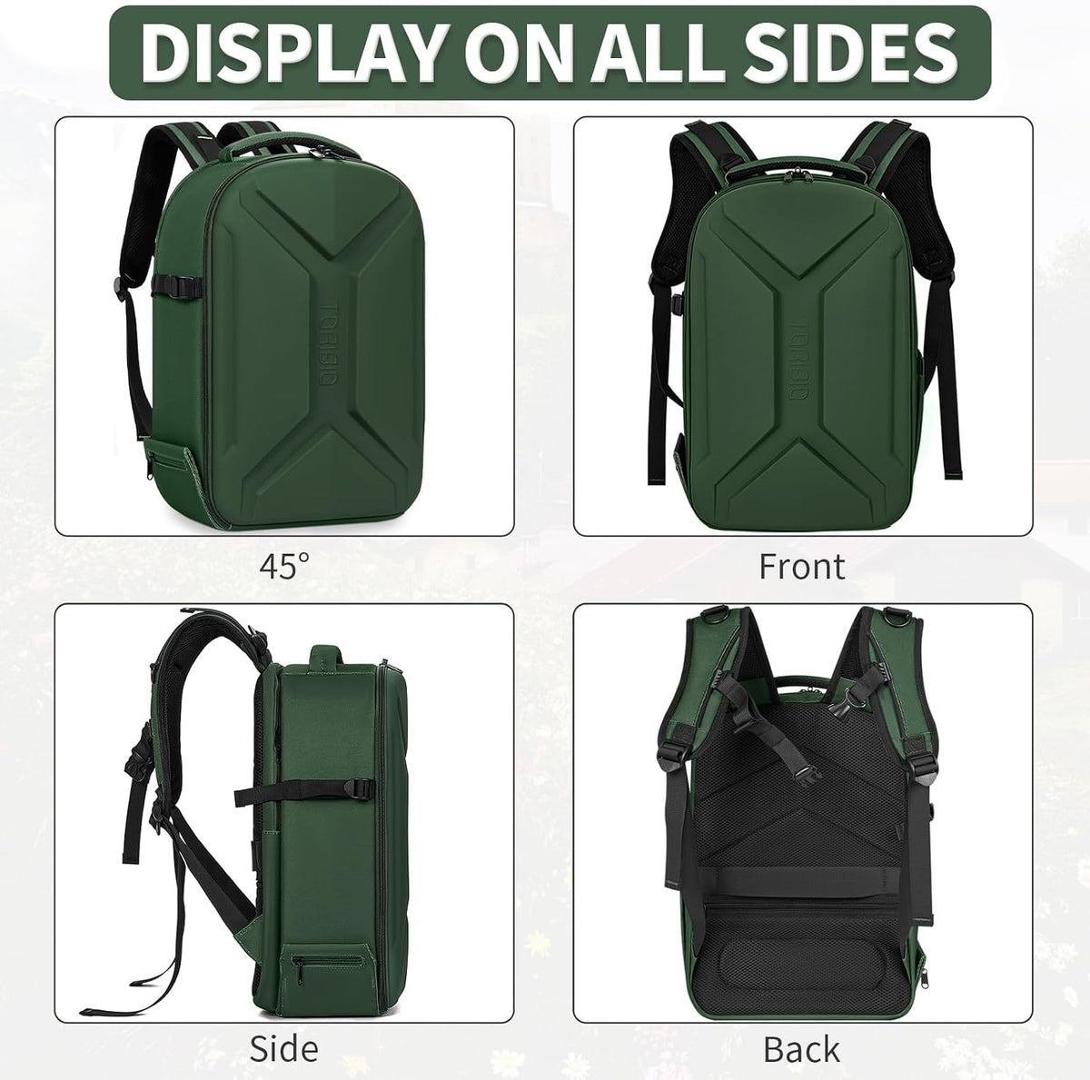 TORIBIO Large Hardshell Camera Backpack DSLR/SLR/Mirrorless Photography Bag
