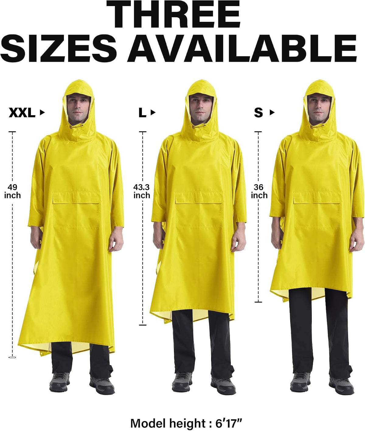 iCreek Hooded Rain Poncho Packable Waterproof Unisex Raincoat with Pocket