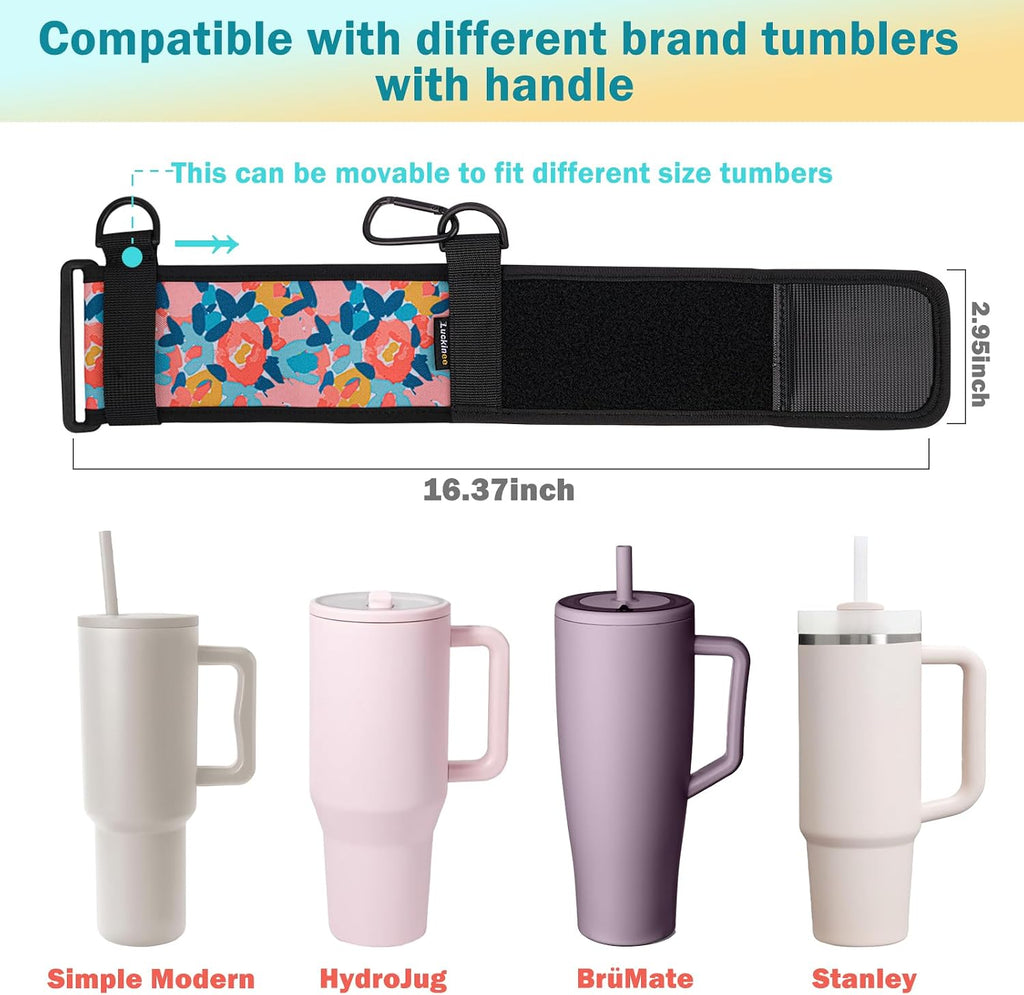 LUCKINEE Tumbler Holder with Strap Water Bottle Strap for Stanley Cup