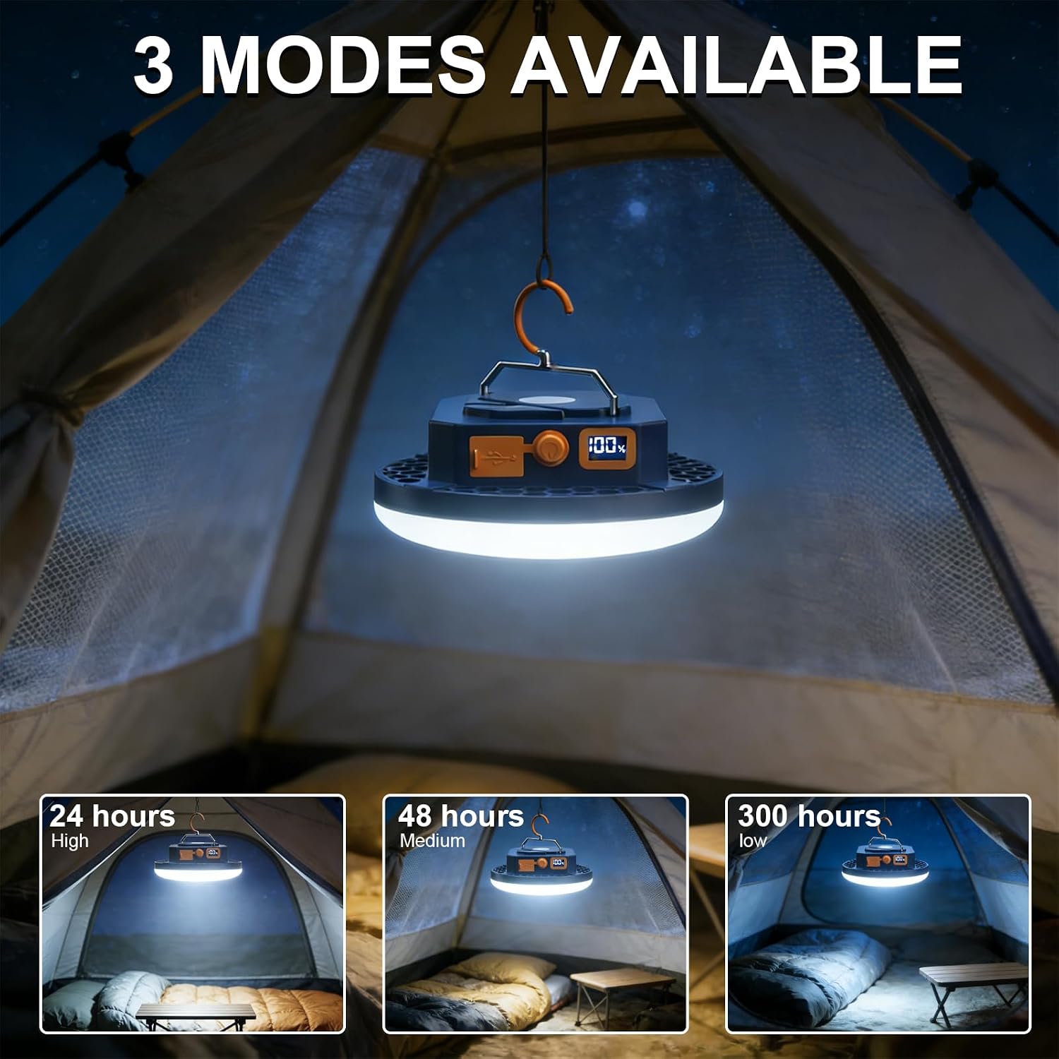 4000LM Flashlight Portable LED Camping Lantern Light