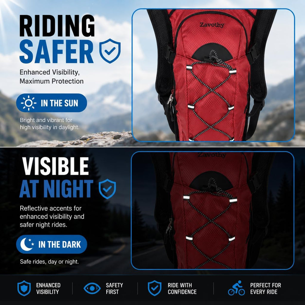 Zavothy Hydration Backpack with 2L Hydration Bladder Water Backpack for Hiking Hydration Pack for Running Cycling Hiking