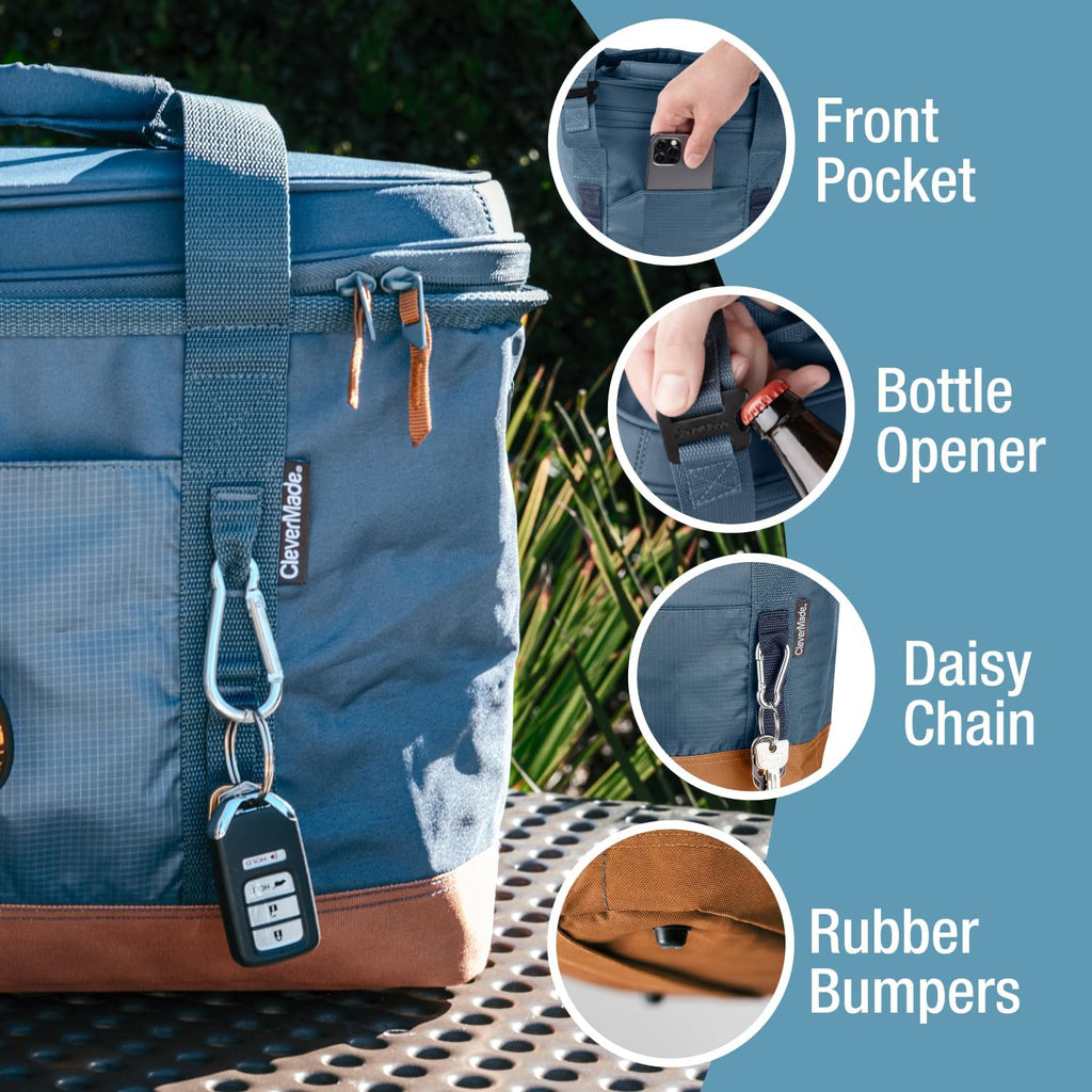 Collapsible Pacifica Cooler - 50 Can - Cool Gray/Cognac