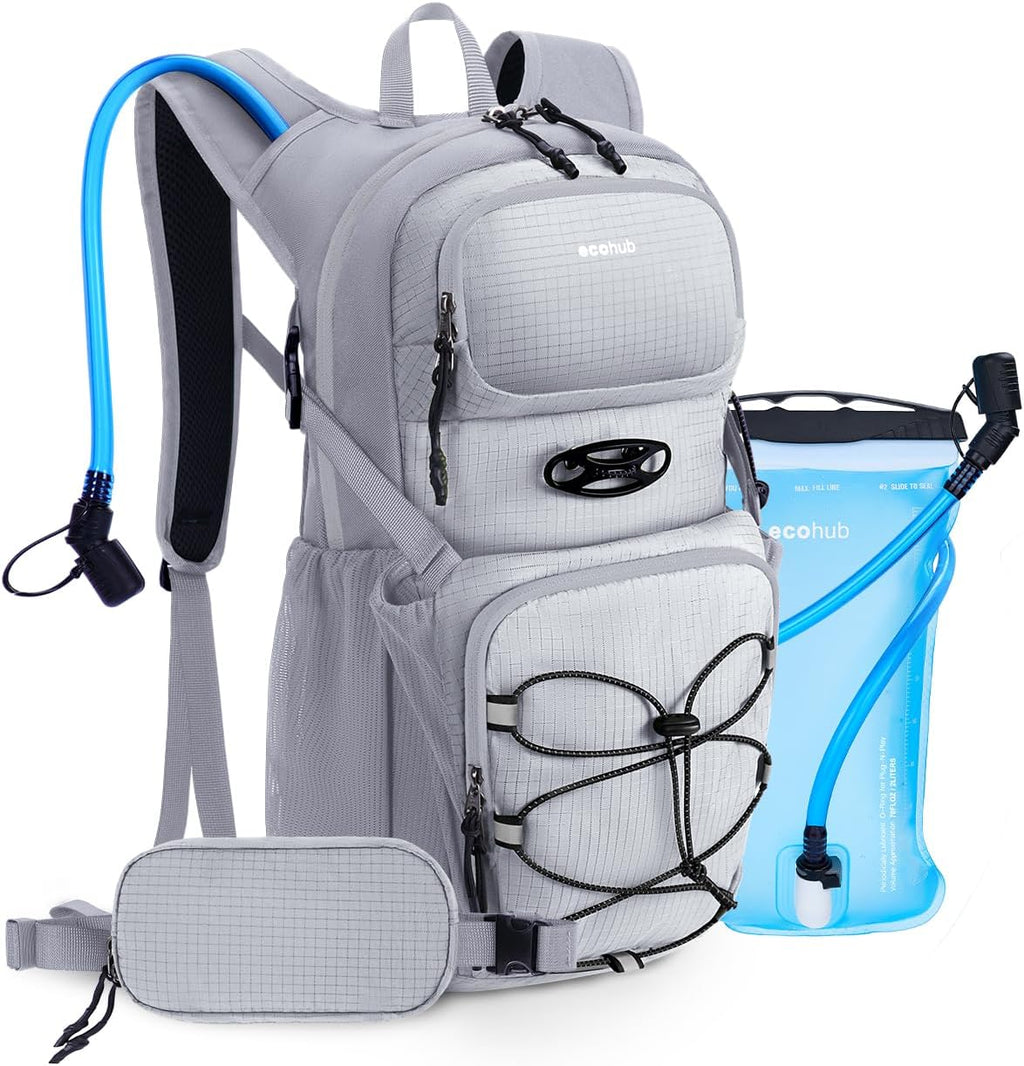ECOHUB 20L Lightweight Hydration Backpack with 2L Water Bladder&Waist Pack