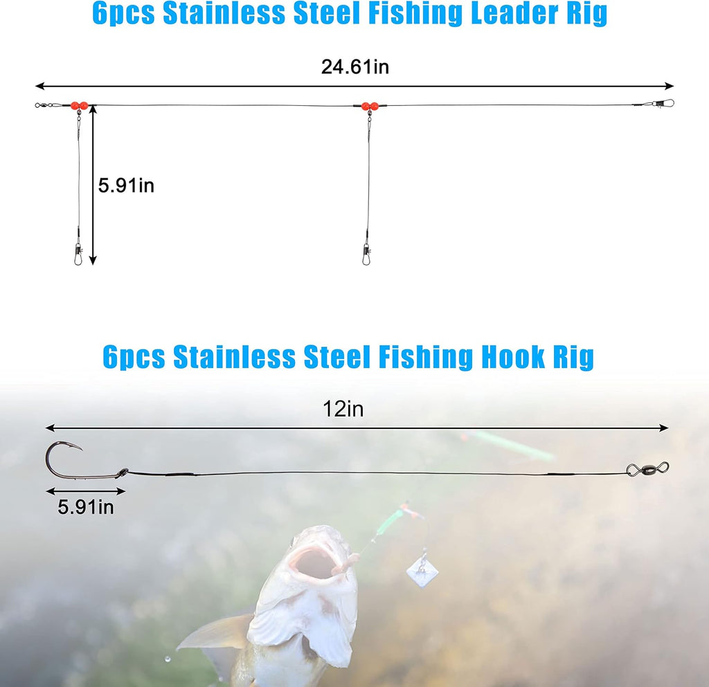 Surf Fishing Tackle Kit Ocean Saltwater Fishing Lures Surf Fishing Gear Fish Finder Rigs Pompano Rig Pyramid Sinker Weight Fishing Hooks Swivels Various Accessories