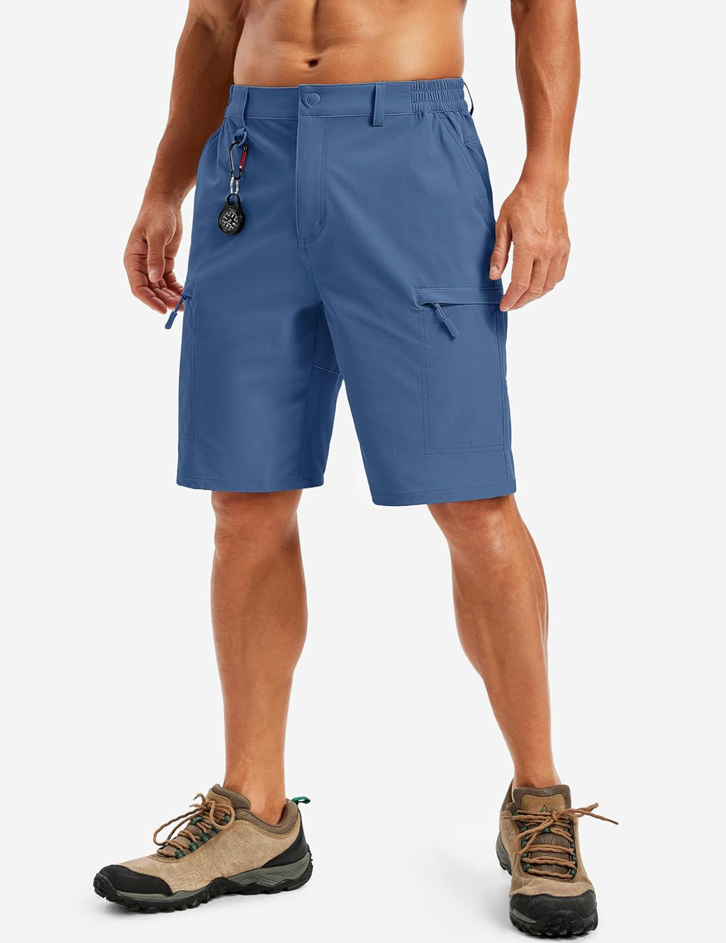 TACVASEN Men's Hiking Cargo Shorts 10 inch Quick Dry Lightweight Waterproof