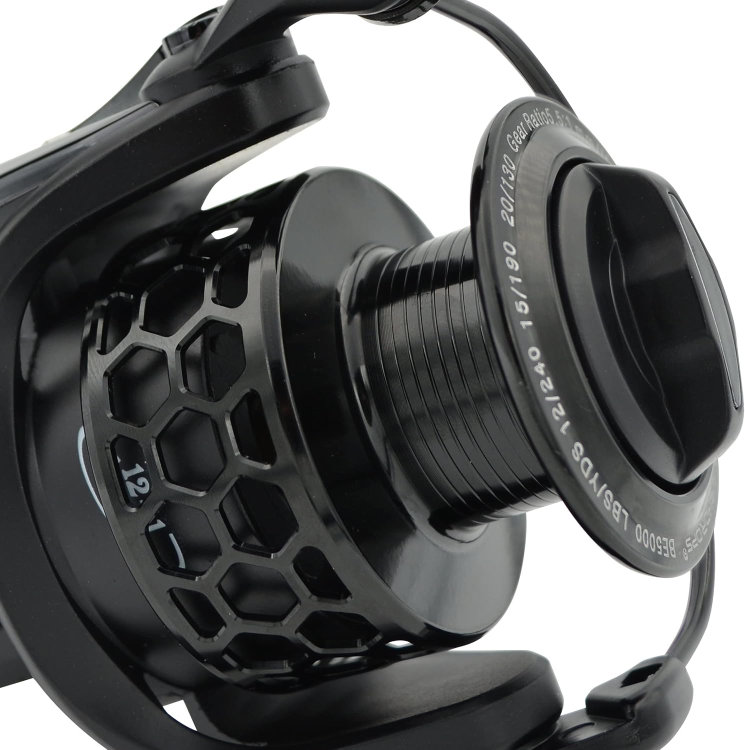Fishdrops Spinning Fishing Reels 12+1BB Ultra Lightweight Carved Aluminum Spool Reels Affordable Smooth Spinning Reels