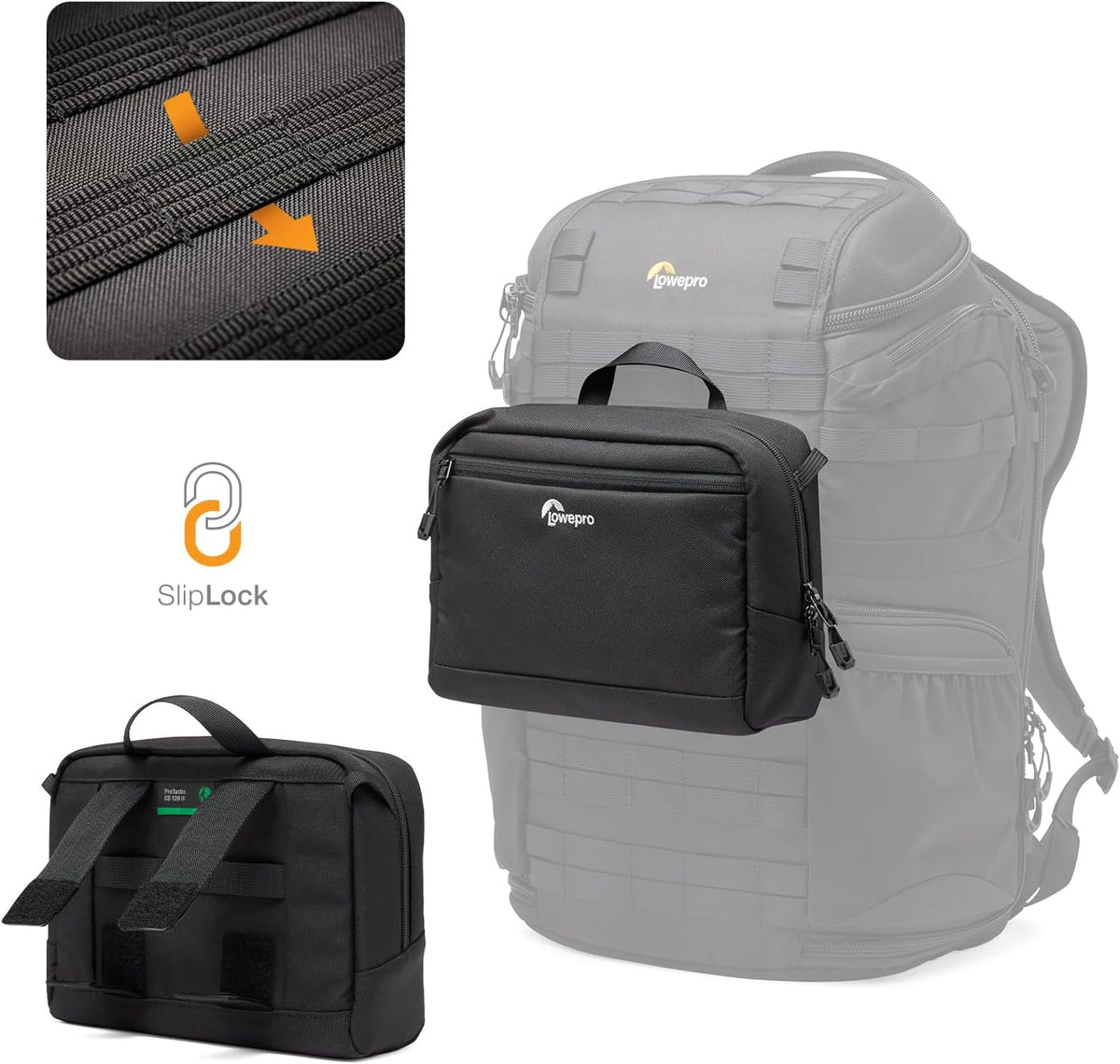 Lowepro ProTactic CS 120 III Camera Pouch, Compatible with ProTactic Camera Backpack 350/450 III Accessories Case Modular System, Internal Dimensions 17cm x 8cm x 23cm, Camera Accessories, Camera Bag