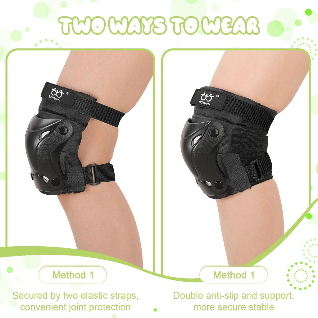Kids/Youth Knee Pads Elbow Pads with Wrist Guards Protective Gear Set