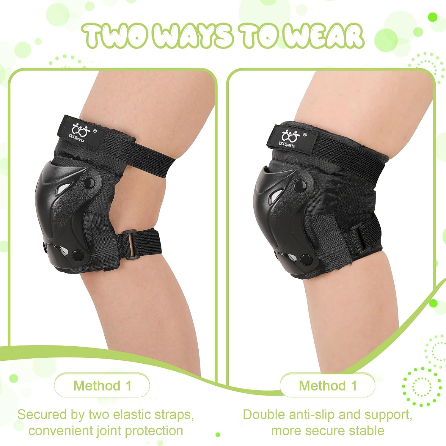Kids/Youth Knee Pads Elbow Pads with Wrist Guards Protective Gear Set