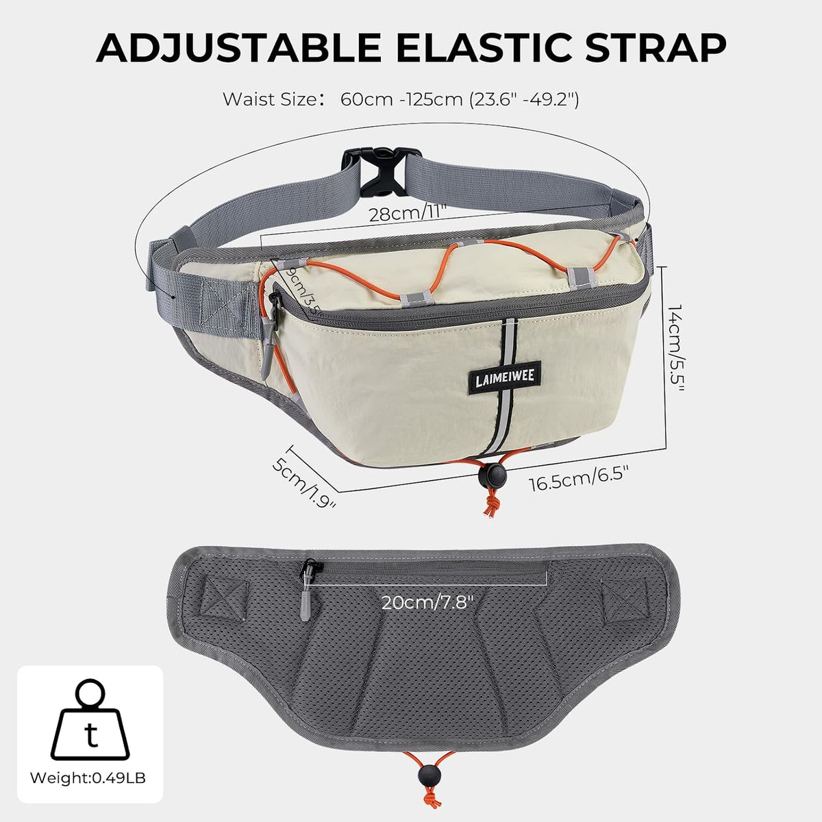 2L Fanny Pack for Women Men, Anti‑theft Waist Bag with RFID Blocking