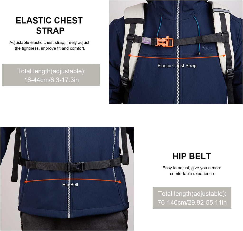 MOUNTAINTOP 35L Hiking Backpack, Lightweight Daypack with Rain Cover