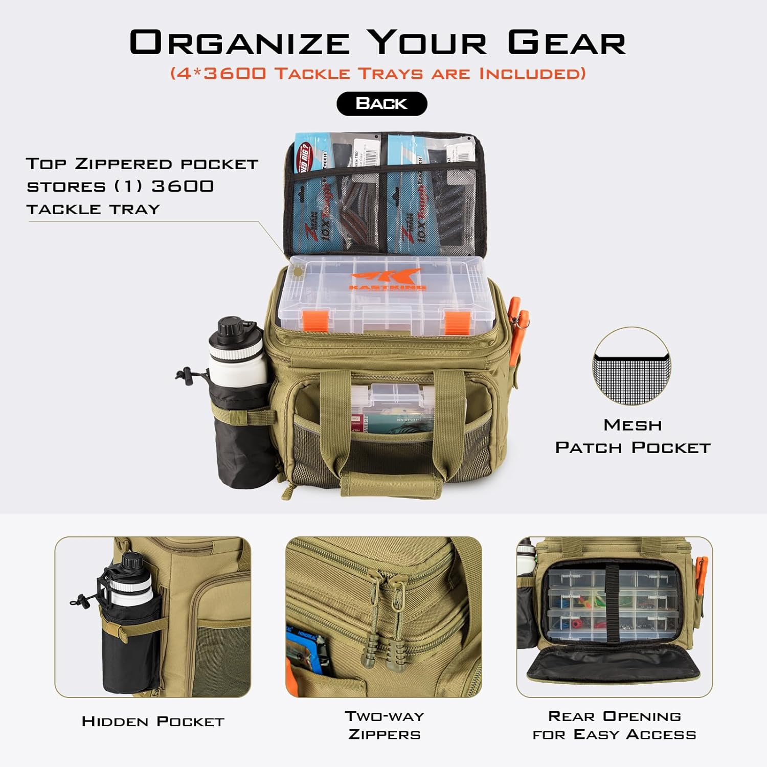 KastKing Karryall with Box Tackle Bag, Saltwater & Freshwater Gear Storage