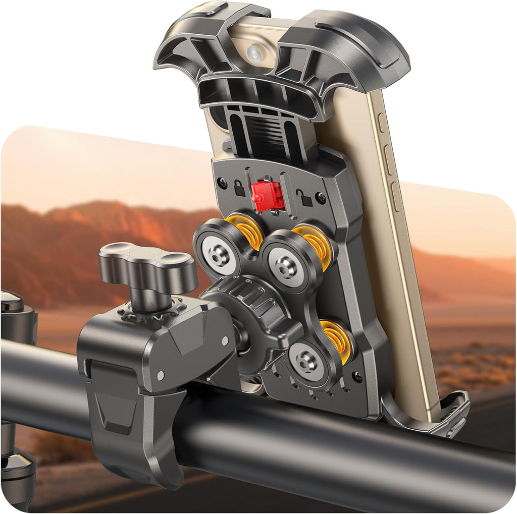 Bike Phone Holder Motorcycle Mount with Rubber Vibration Damper
