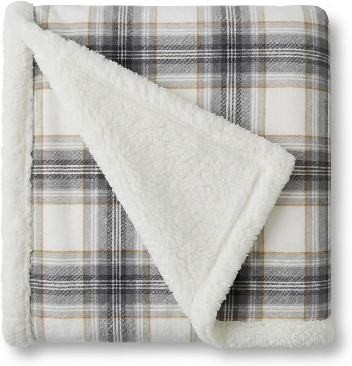 Eddie Bauer - Sherpa Reverse Throw Blanket for Bed or Couch, 50 x 70