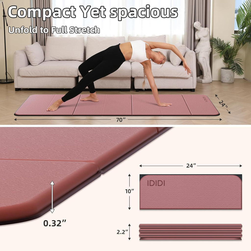 Foldable Yoga Mat Thick 0.32"(8mm)