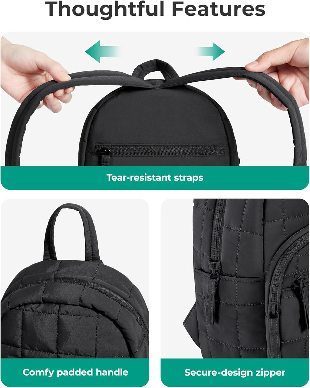 BAGSMART Mini Backpack for Women, Small Backpack Purse, Camel
