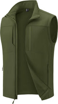 MAGCOMSEN Men's Lightweight Softshell Vest Outerwear Fleece Golf Running