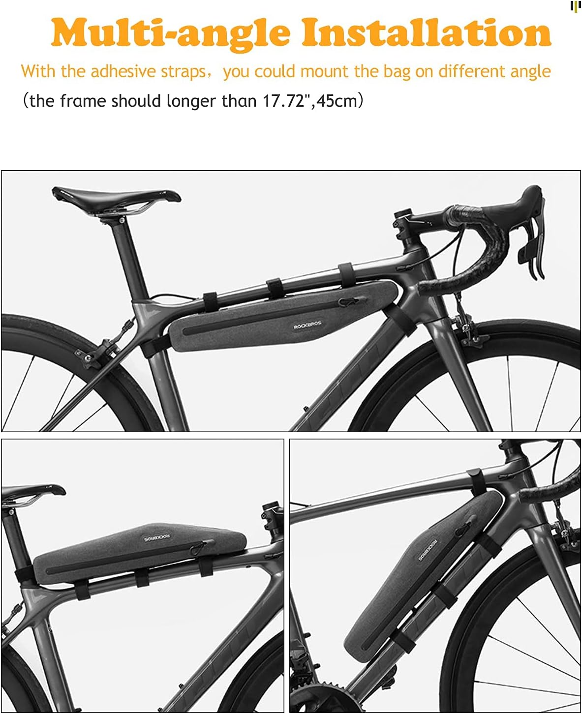 ROCKBROS Bike Triangle Frame Bag Waterproof 1.5L Bikepacking Bag