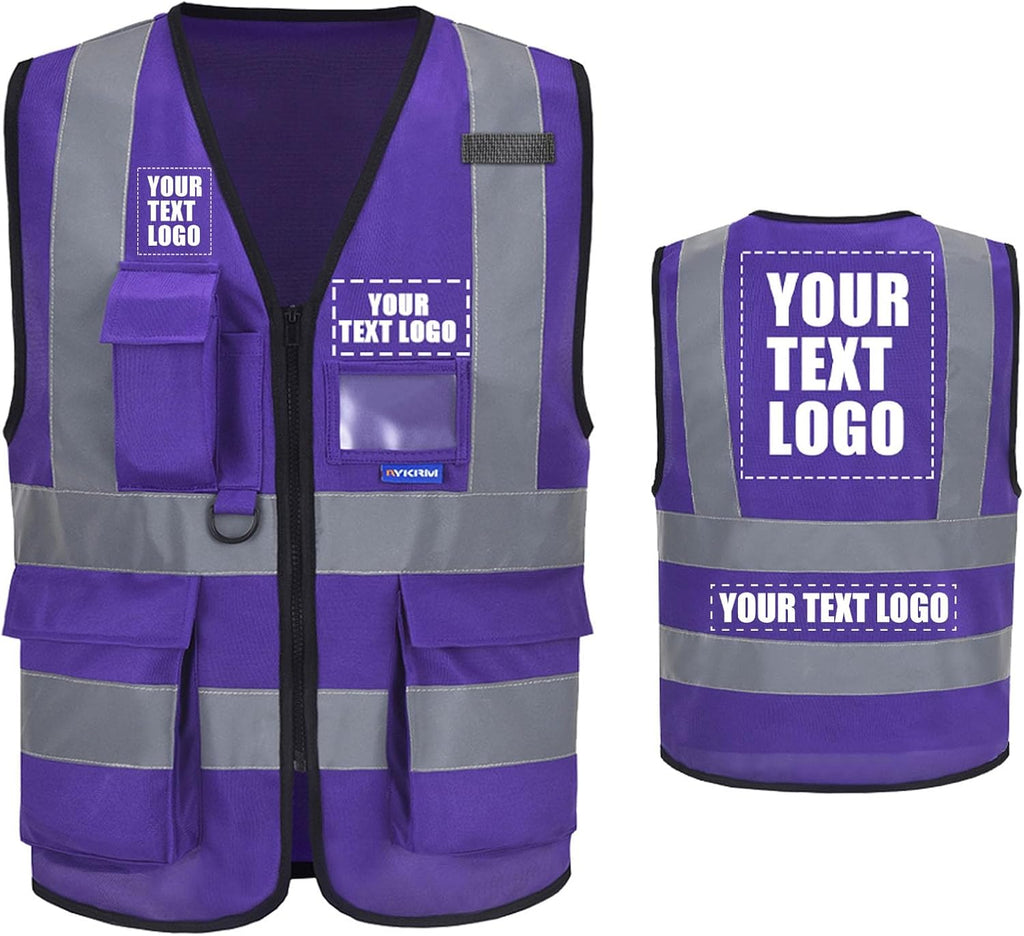 A-SAFETY High Visibility Reflective Safety Vest Customize Logo (XS-8XL)