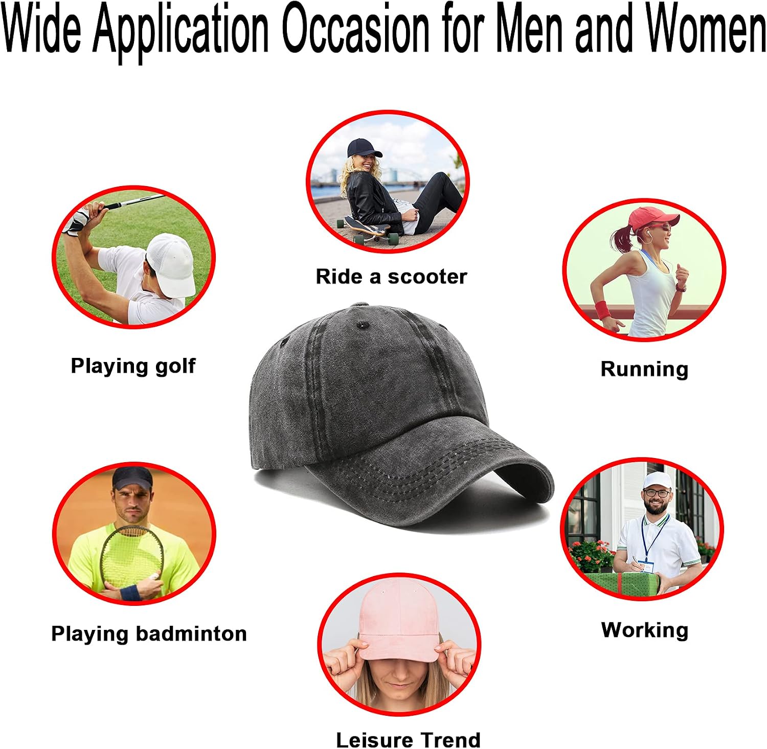 PFFY 2 Packs Vintage Washed Distressed Baseball Cap Dad Hat for Men Women